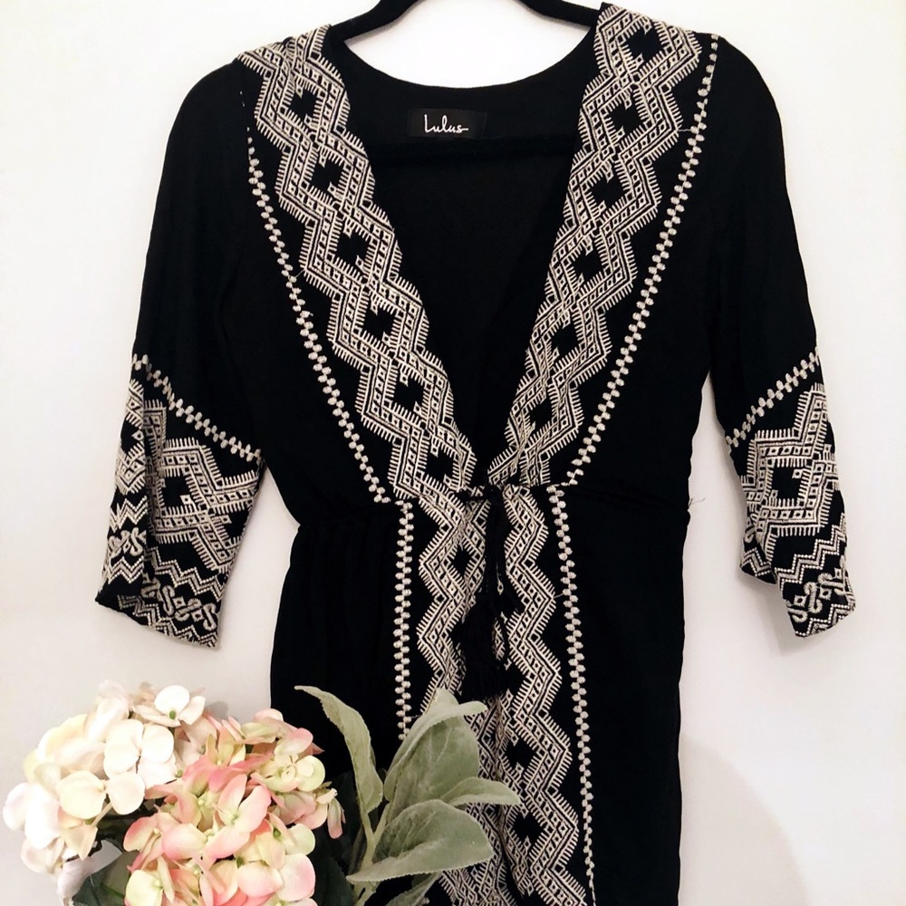 LuLu’s Black Low V Romper